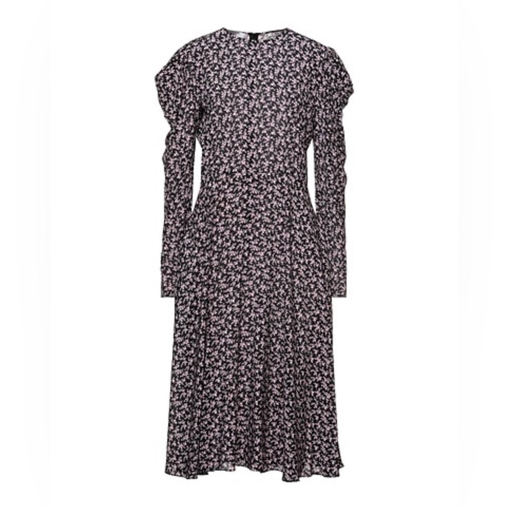 EUC Philosophy Di Lorenzo Serafini- Black and Light Pink Silk Dress. Size 2